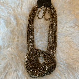 Knotted Knockout - Brass Necklace